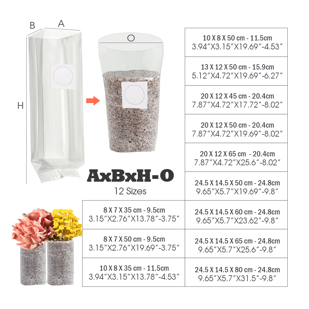 10개입 0.08mm 두께 PP 오토클레이브 가능한 멸 - Mushroom Spawn Bag 리뷰 및 가격
