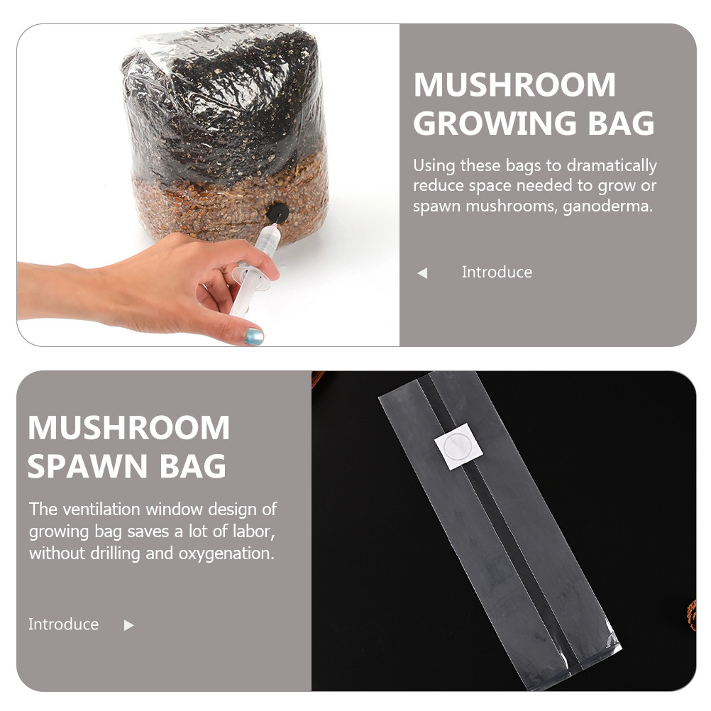 20개입 버섯 재배용 가방, 통풍구가 있는 투명 PP  - Mushroom Spawn Bag 리뷰 및 가격